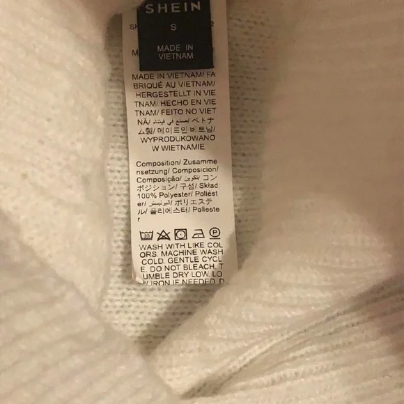 SHEIN Cream Knit Sleeveless Sweater with Red Text (Miss Adore) - Picture 2 of 3